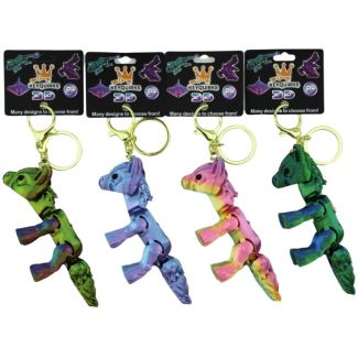 3D Printed Keyring - Horse Design (16cm) Assorted Colours