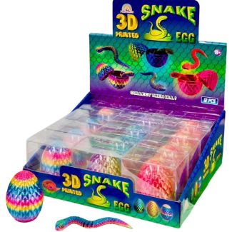 3D Printed Snake Egg With 3D Snake - Assorted 