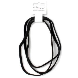 3pcs Black Long Stretch Hair Elastic Headband - 1cm