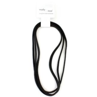 Long Stretch Elastic Bandeau - Black (1cm Thick)