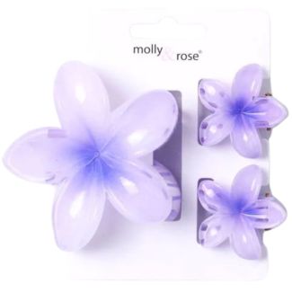 3pcs Hibiscus Flower Hair Clamps - Assorted