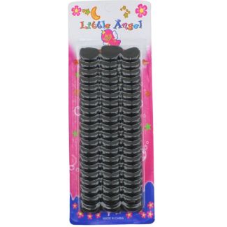 45pcs Spiral Ponytail Hair Elastics - Black - 2cm x 5mm