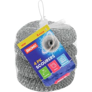 4pcs Bruno Scourers Net Silver  - Large