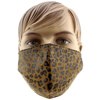 Reusable Double Layered Face Mask - Leopard Design