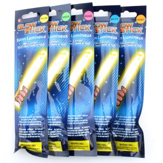 6" Glow Sticks - Assorted Colours