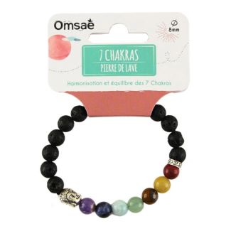 Wholesale 7 Chakras Genuine Gemstone Beads Bracelet With Box 