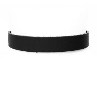 Plain Leather Choker 1 Row Black