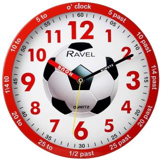 Wholesale Ravel Children's Time Teacher Wall Clock Red