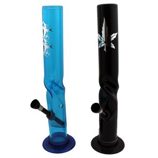 Acrylic Bongs Twisted Neck - Assorted - 12 inch