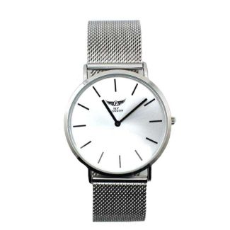 NY London Mens Metal Watch - Silver
