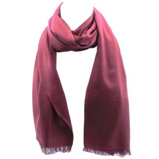 Ladies' Pashmina Scarves With tassels  - Burgundy