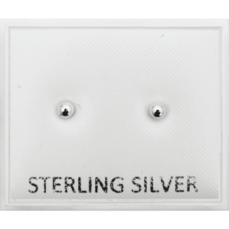 Sterling Silver Ball Studs Style - (2mm)