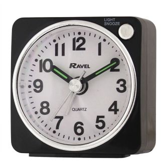 Wholesale Ravel Quartz Mini Alarm Clock - Black