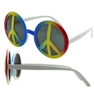 Unisex Rainbow Peace Sign Sunglasses