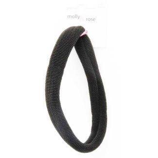 Wholesale Black thick knit jersey bandeau elastic-9cm