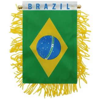 Wholesale Brazil Mini Banner Flag - 10cm x 13cm