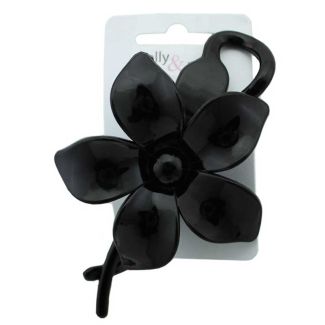 Flower Design Clip - Black