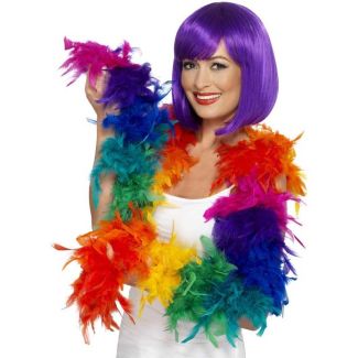 Feather Boa Rainbow Deluxe 180cm Long