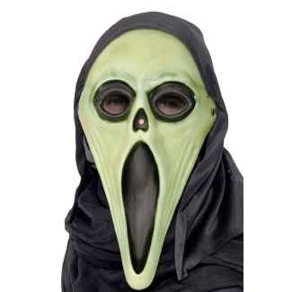 Glow In The Dark Screamer Mask With Hood 