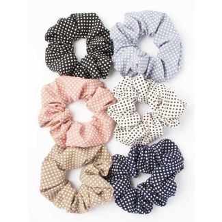 Wholesale Large size Polka dot fabric scrunchie-Assorted Colours