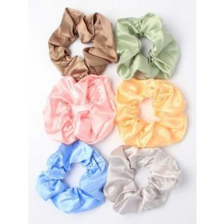 Molly & Rose Large Satin Fabric Scrunchie- Assorted colours