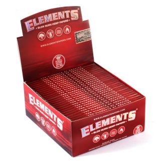 Elements Red King Size Slim Rolling Papers - 50 Booklets
