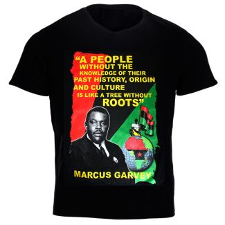 ''A People Without The Knowledge Of Their Past, History...'' Black Printed T-Shirt