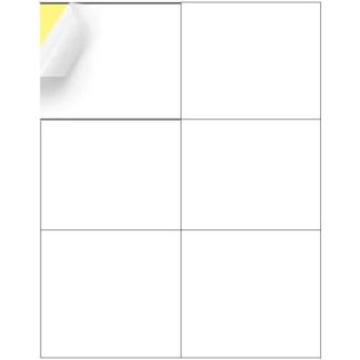 A4 Size 4 Stick On Label Sheet – 6 Label Per Sheet (100 x 95mm), Pack of 100 Sheets