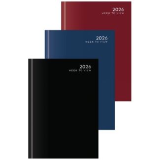 A5 Week To View Classic Diary 2026 - Assorted Colours 