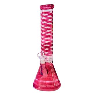 Spiral Design Glass Ice Waterpipe (36cm) - Assorted Colours
