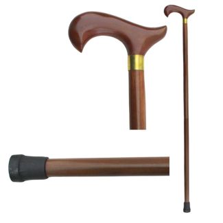 Acacia Wood Walking Stick with Crutch Handle 92cm