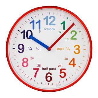Wholesale Acctim Wickford Kids Time Teaching Wall Clock - Red 