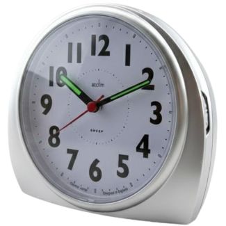 Acctim Jefferson Jumbo Sweep Alarm Clock - Silver 