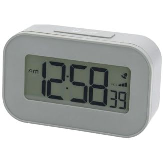 Acctim Jet LCD Digital Alarm Clock - Pigeon Grey (W9xH5.5xD2.5cm)