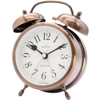 Acctim Pembridge Bell Alarm Clock- Antique Brass