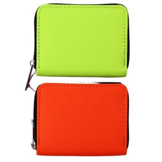 Wholesale Neon Fabric Zip Coin Purse - Assorted Colours 