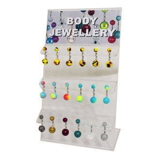 Acrylic Belly Bars (Printed Assorted Designs) - 10mm
