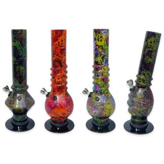 Acrylic Waterpipe - Assorted Colours & Designs (10.5 Inch)