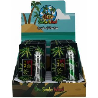 The Smoke Island Metal Pipe Leaf Design - Assorted Colours