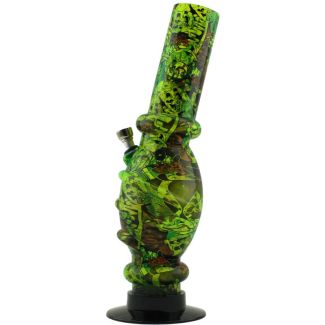 Acrylic Waterpipe Leaf Printed - Assorted Designs (12.5 Inch)