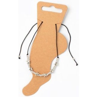 Adjustable Cord Anklet With Beads - Assorted Designs