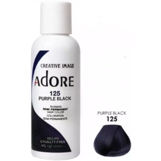 Adore Semi-Permanent Hair Dye 118ml - Purple Black (125)