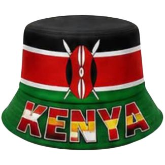 Adult Kenya Flag Design Bucket Hat