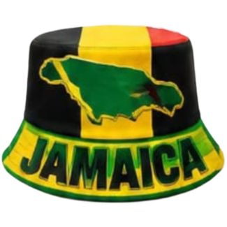 Adult Jamaica Bucket Hat with Country Outline