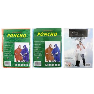 Adult Lightweight Poncho (One Size) - Assorted
