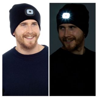 Storm Ridge Beanie Hat with Integrated LED Lamp