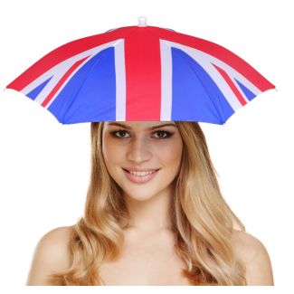 Adults Union Jack Umbrella Hat