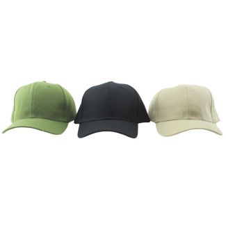 Adults 6 Panel Plain Baseball Cap – (Assorted Colours)