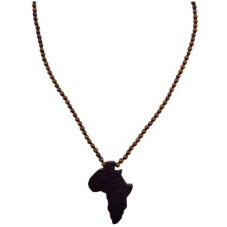African Continent Necklace - Brown