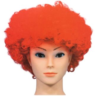 Afro Disco Clown Curly Unisex Wig - Red